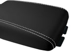 Leather Console Lid Armrest Cover for Nissan Altima (2005–2006) White Stitch