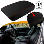 Center Console Armrest Leather Cover for Acura TSX (2009–2014) Red Stitch