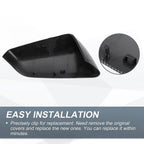 Set of 2 Rearview Mirror Cover Caps Black Carbon Fiber for Chevy Equinox (2010–2017)