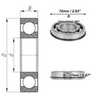 6207NR Deep Groove Ball Bearing for Scooter Skateboard Wheel (P5)