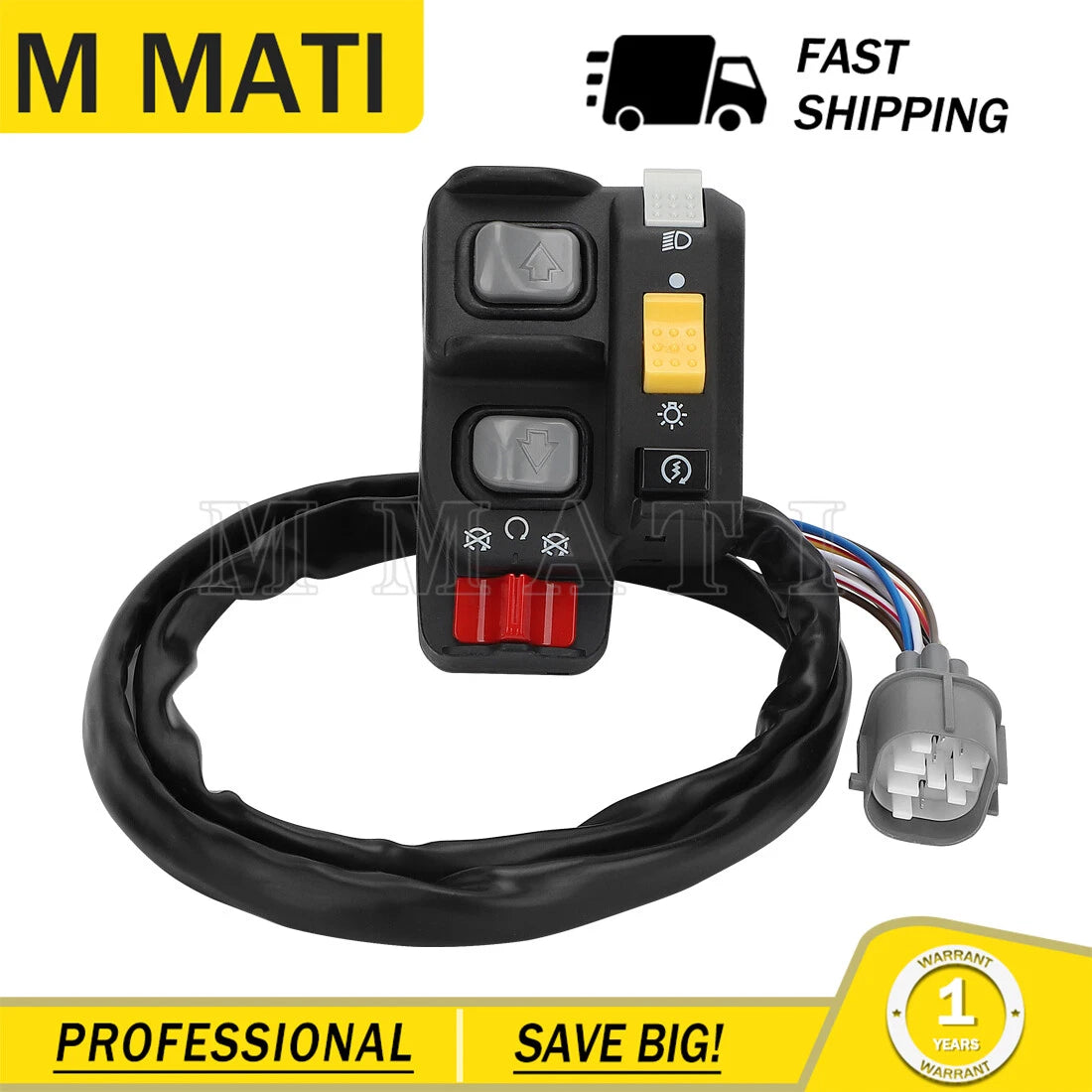 Handlebar Shift Start Control Switch for Honda Rancher TRX350 TRX400 (2000–2006)