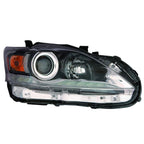 Replacement Passenger Side Halogen Headlight Assembly w Chrome Trim for Honda