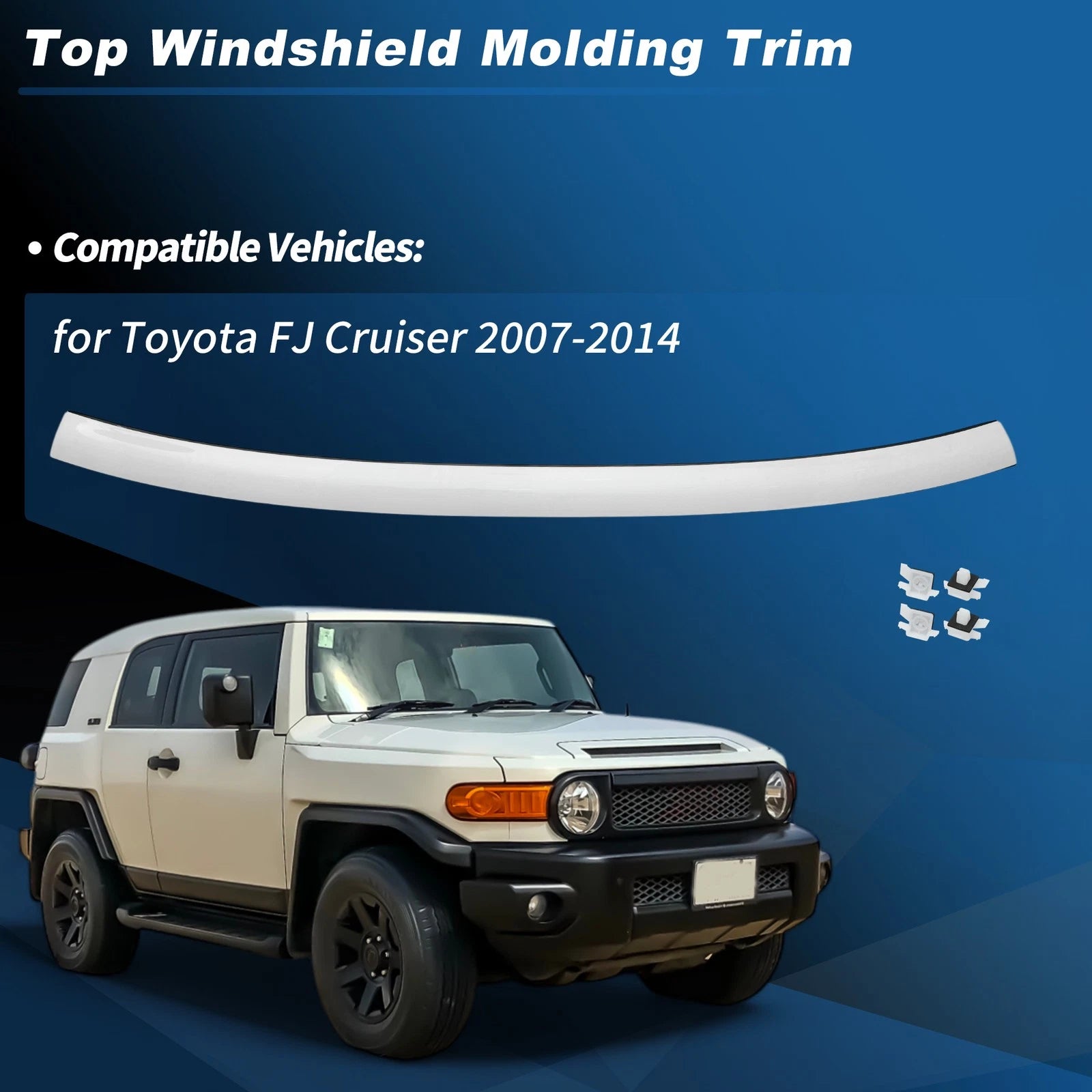Front Upper Windshield Mould Panel Trim for Toyota FJ Cruiser (2007–2014)