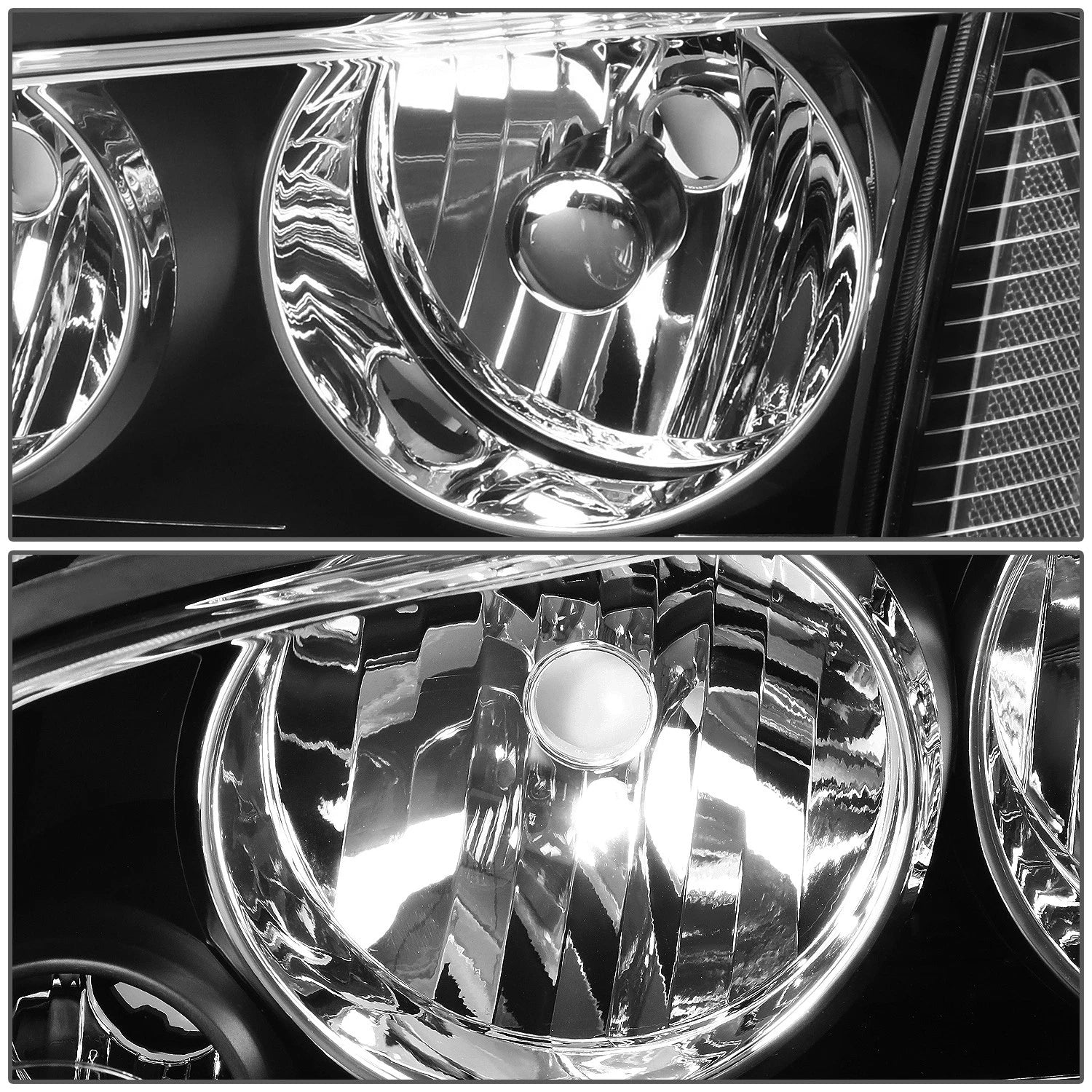 Black/Clear Signal Turn Signal Headlights for Dodge Charger (2006–2010)