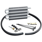 Transmission Oil Cooler + Hose/Mounting Kit for Auto-Manual Radiator (4 Row)