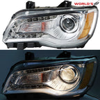 Headlight Halogen Chrome Housing for Chrysler 300 (2011–2014)