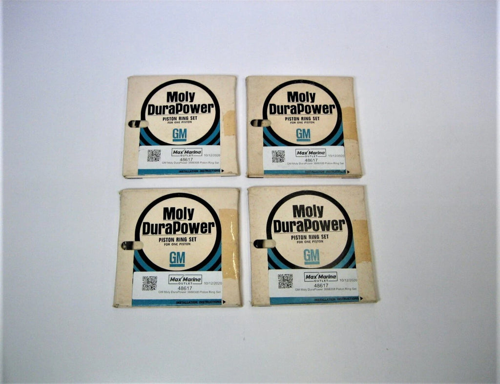 Set of 4 Piston Ring Sets for GM 454 7.4L Marine Engine (3888308)
