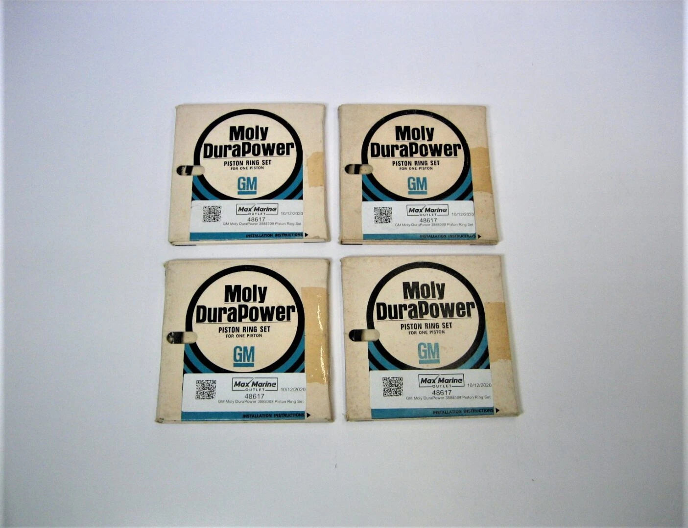 Set of 4 Piston Ring Sets for GM 454 7.4L Marine Engine (3888308)