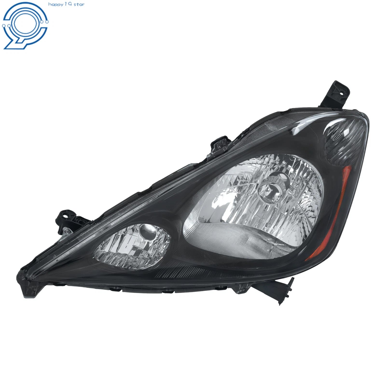 Driver Halogen Headlight for Honda Fit Sport (2009–2011) Black Housing