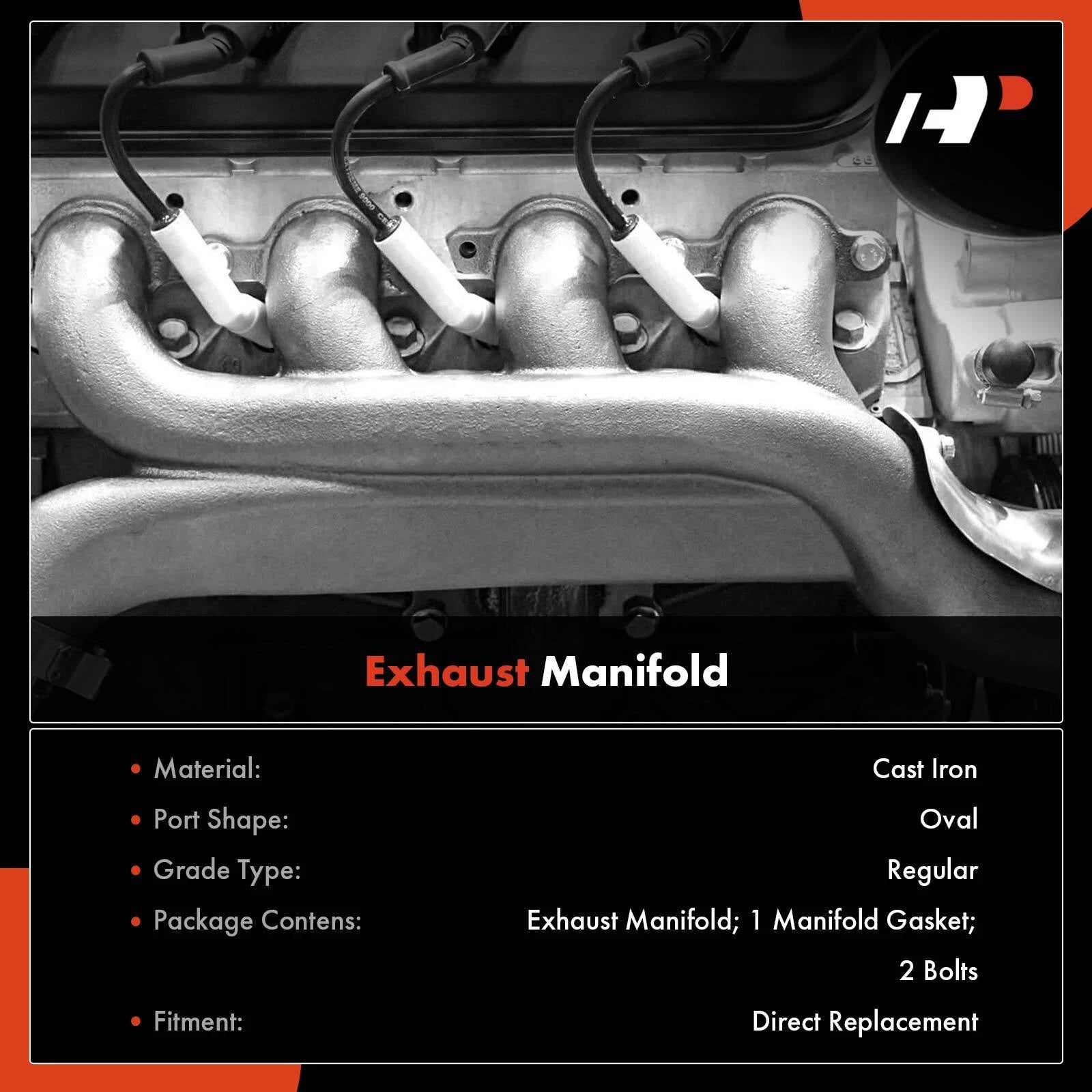 Right Exhaust Manifold with Gasket for Ford Explorer (1997–2001)