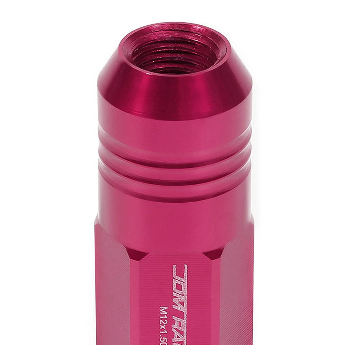 20Pcs Aluminum Pink Closed End Lug Nuts + Adapter M12X1.5 for JDM Vehicles