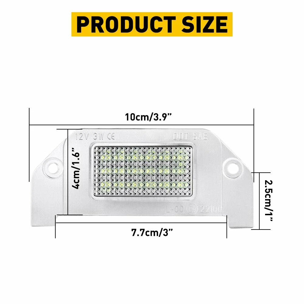 2X LED Rear License Plate Light for Dodge Charger (2013–2016)