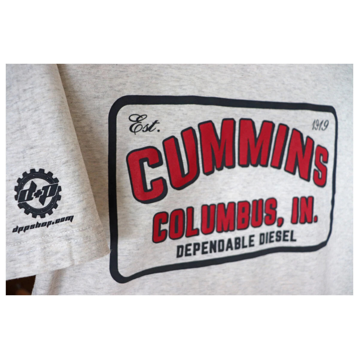 Soft Oatmeal Hoodie or T-Shirt for Cummins Dependable Motors