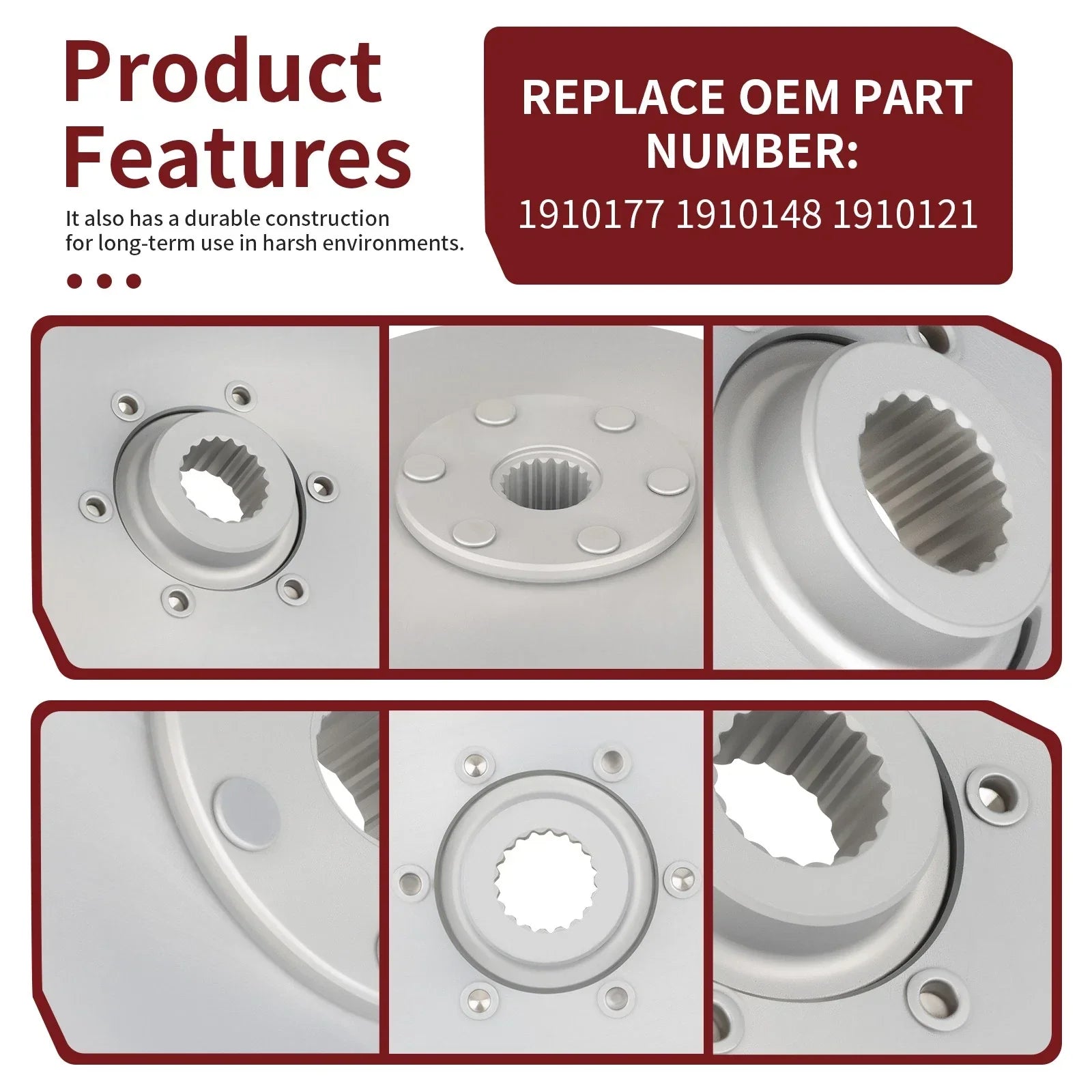 Rear Brake Rotor Disc for Polaris Boss 300/350L/400L/500