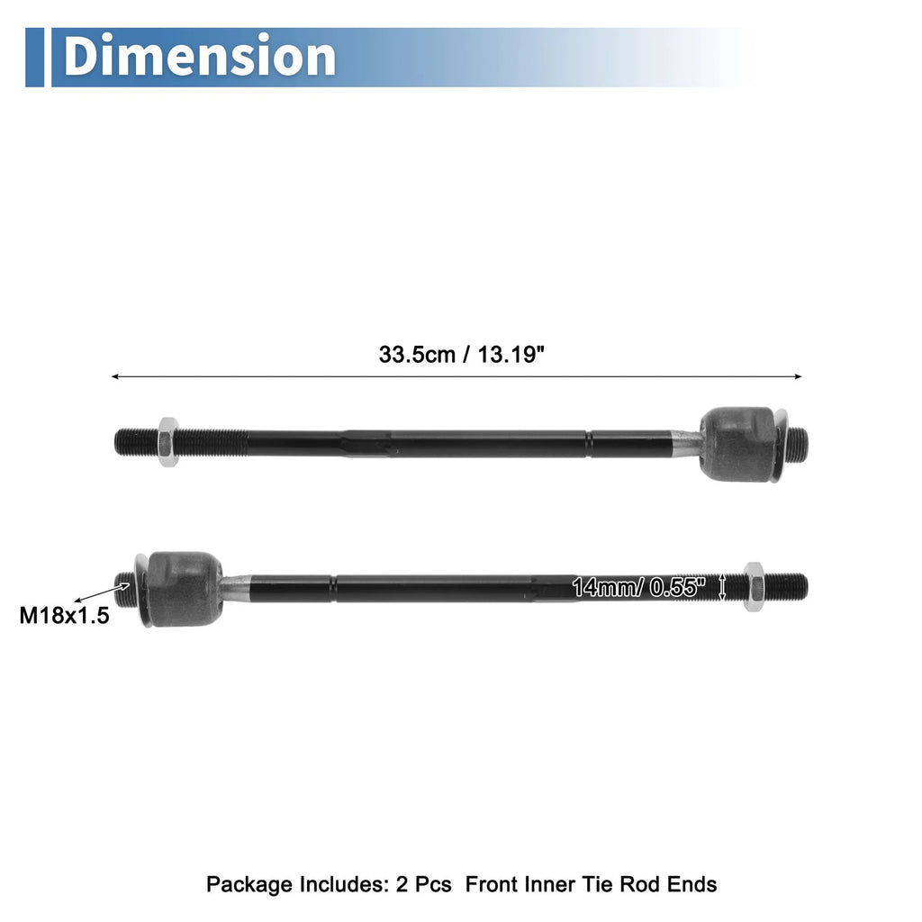 2 Pcs Front Inner Tie Rod End Links for Pontiac Montana (1999–2009)