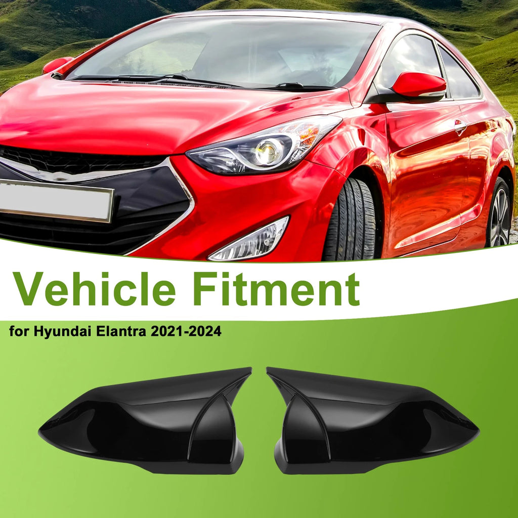 Set of 2 Side Mirror Cover Caps for Hyundai Elantra (2021–2024)