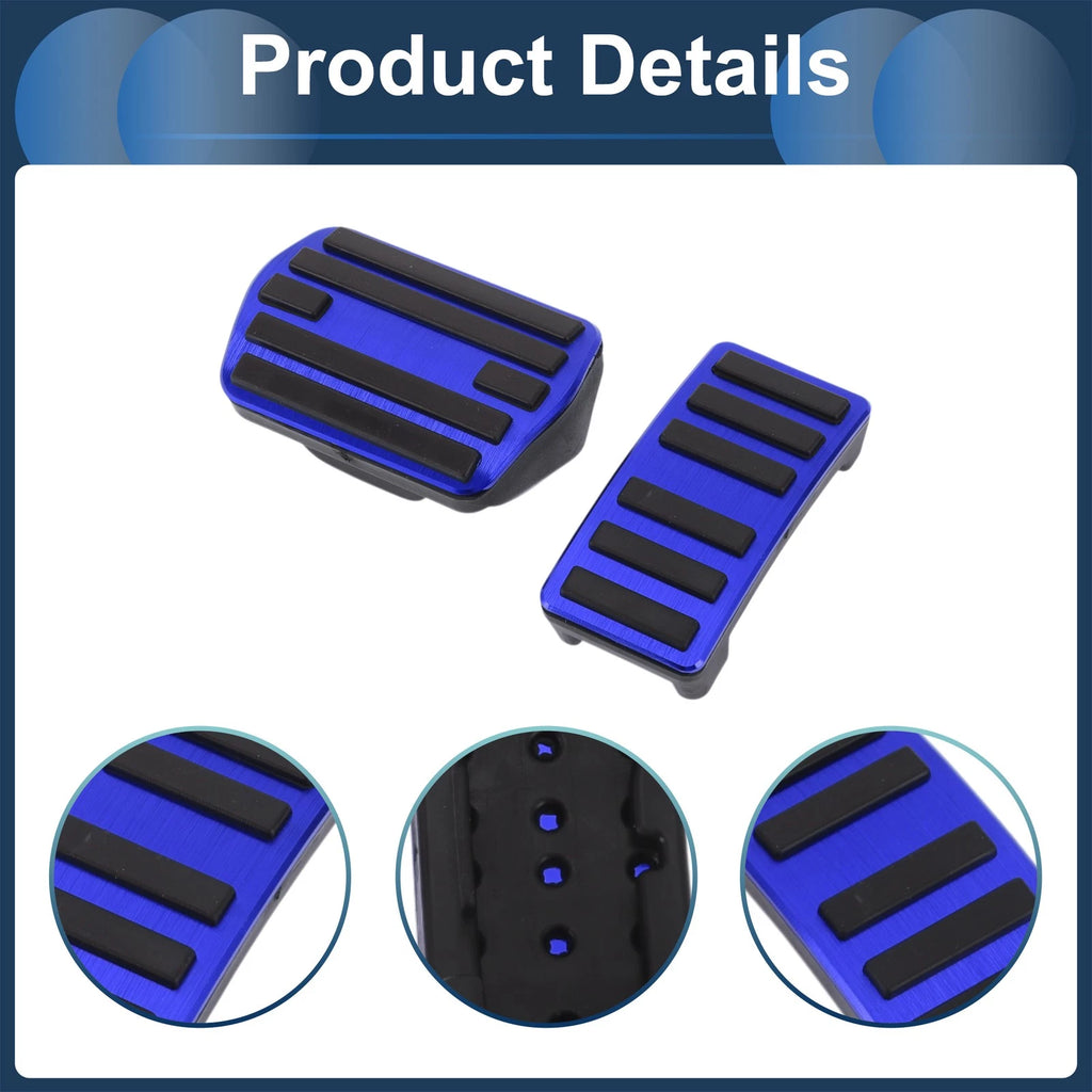2X Foot Accelerator Pedal Covers for Ford Mustang Mach-E (2021–2025) Blue