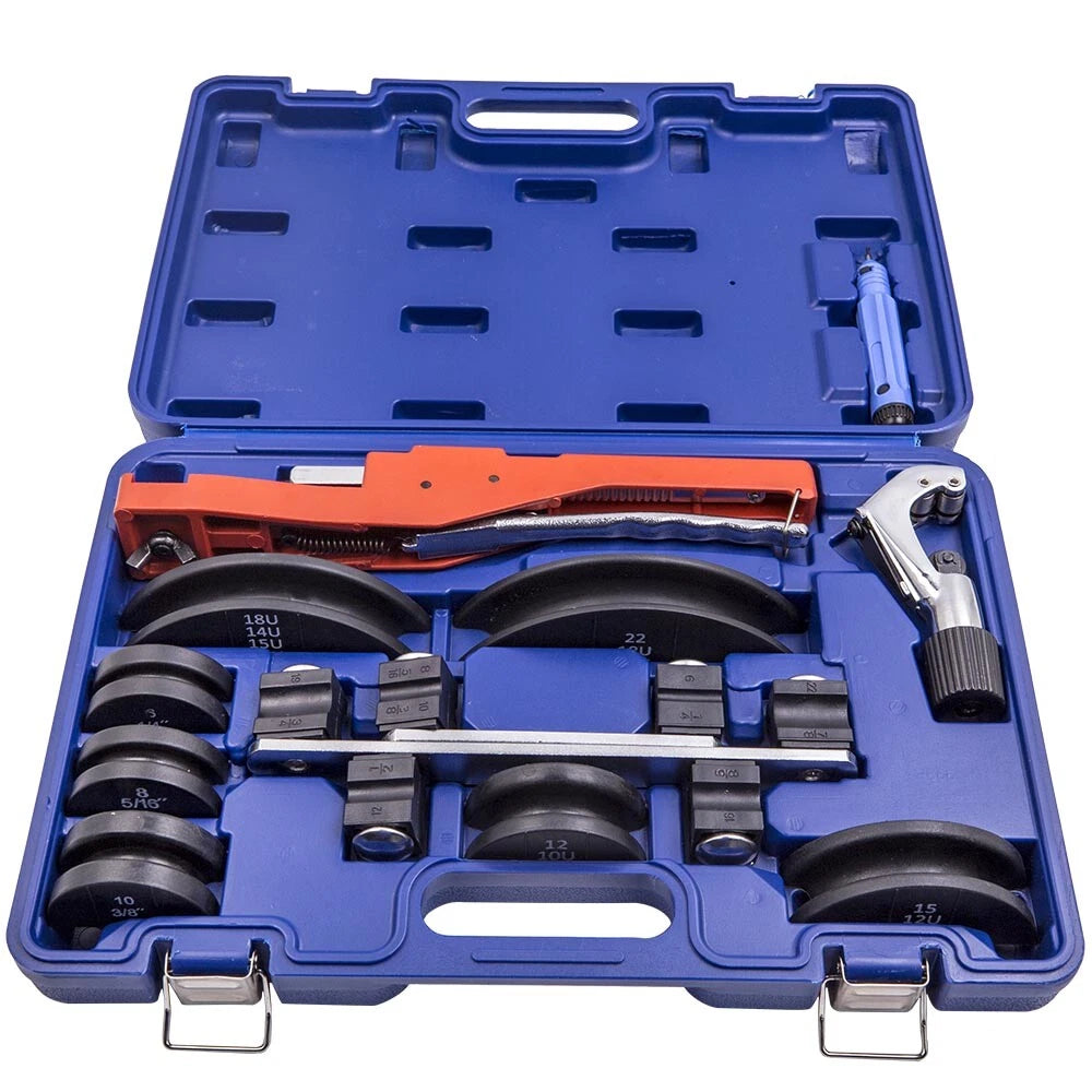 HVAC Ratcheting Pipe Tube Bender Tool Kit for (1/2'', 1/4"-7/8")