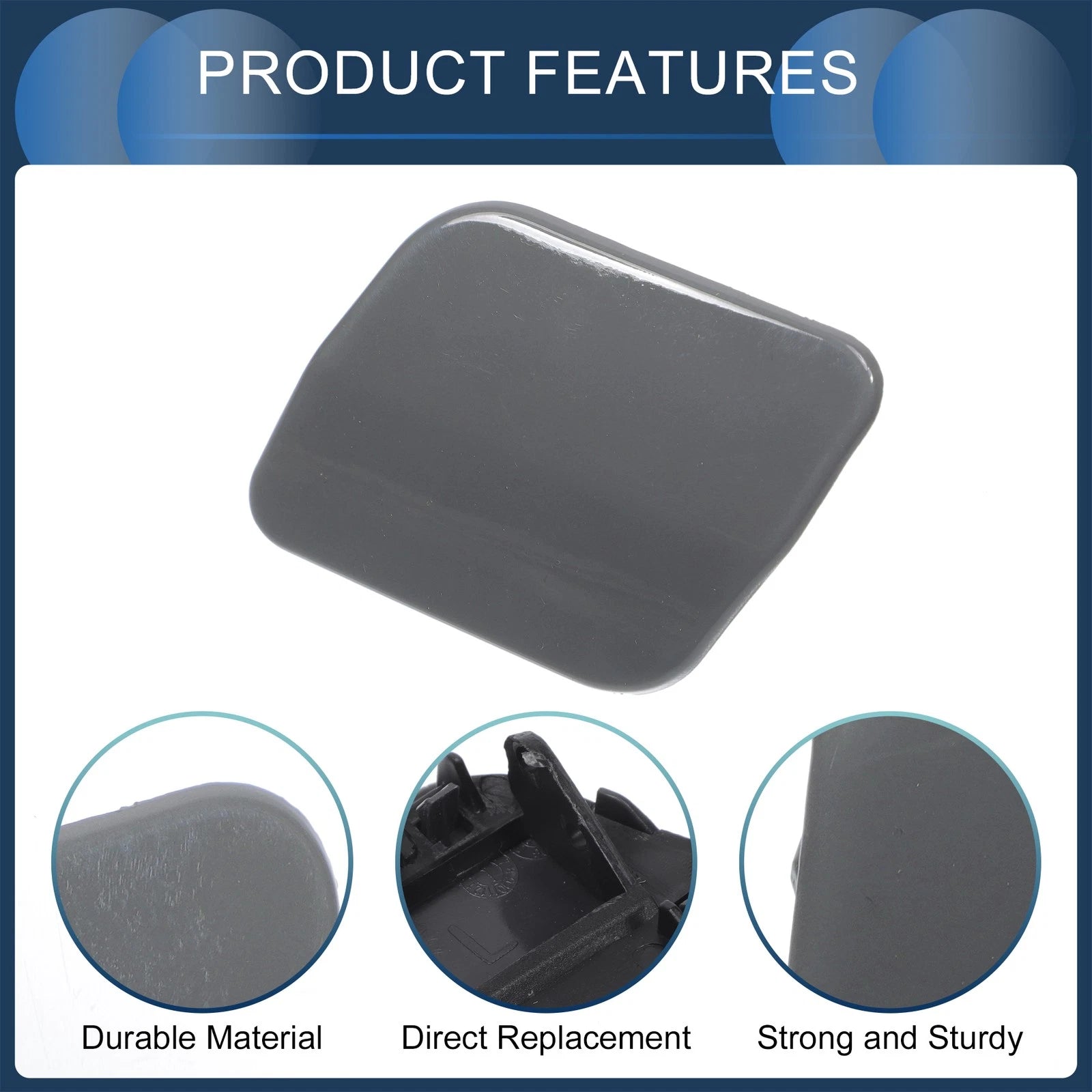 Front Left Washer Nozzle Cover Cap for Volkswagen Touareg (2007–2010) 1 Pcs