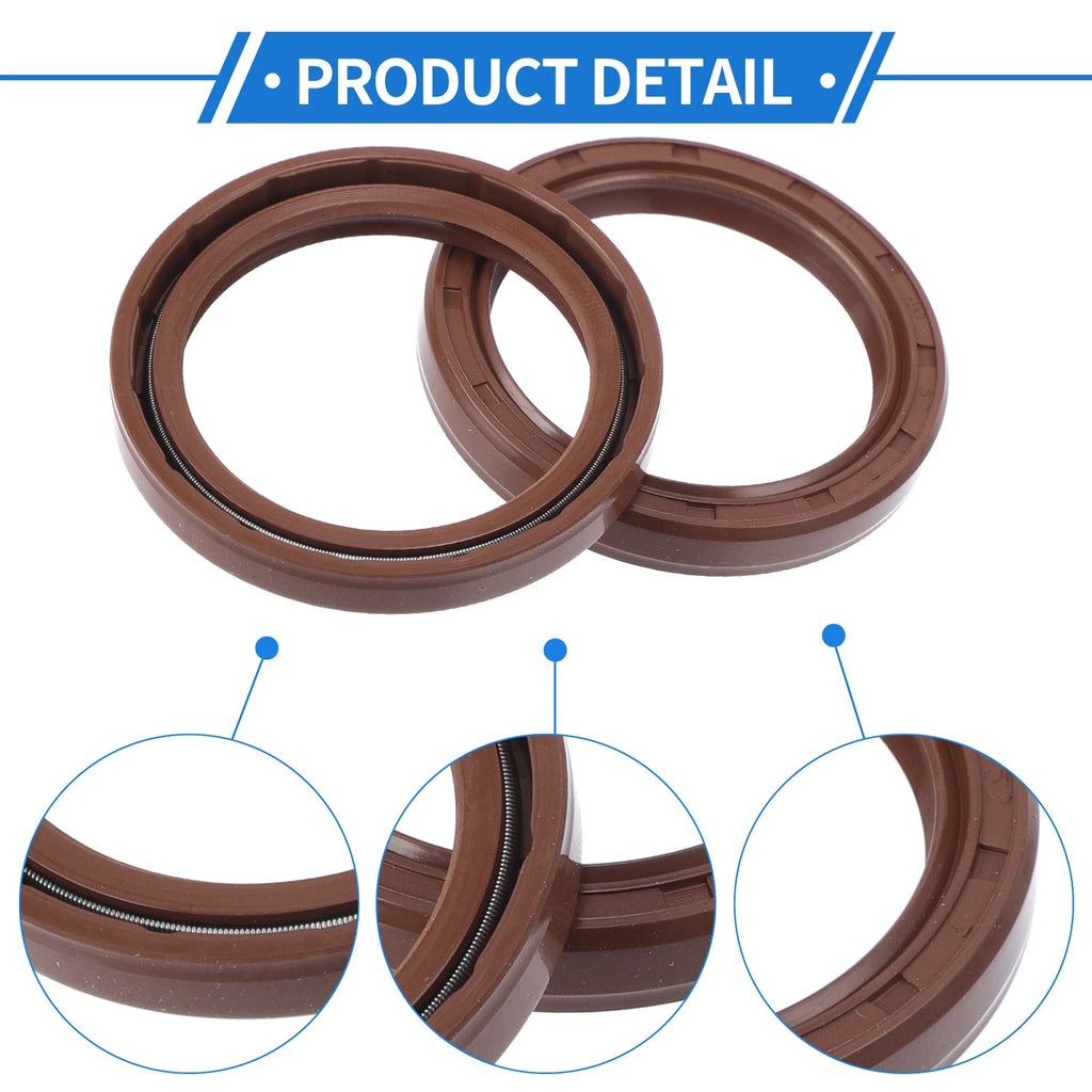 Set of 2 Oil Seal Rotary Shaft Seal FKM Rubber 40x52x7mm
