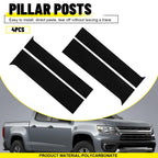 Set of 4 Pillar Posts Black Door Trim Cover for Chevy Colorado GMC Canyon (2015–2022)