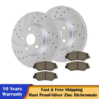 Front Brake Rotors & Pads Kit for Toyota Corolla Vibe Matrix (2003–2008)