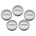 Chrome Cap Covers w/Yellow C-Fiber Inlay&'Camaro' for 10-15 Camaro V8 Automatic