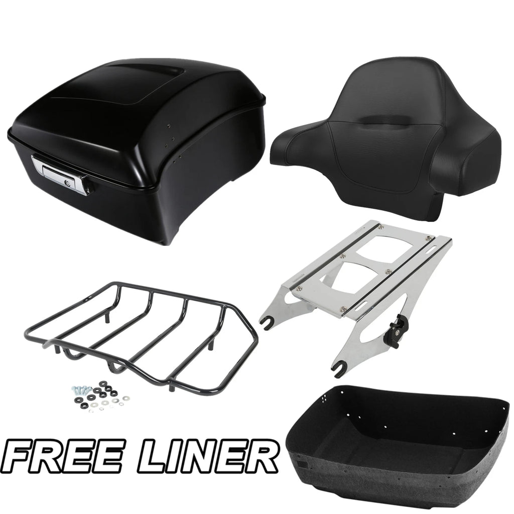 Matt Black Trunk Mount Rack Pad for Harley Touring (2014–2023)