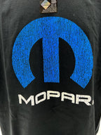 MOPAR T-Shirt Black with Blue and White Logo Emblem for Unisex (Universal)