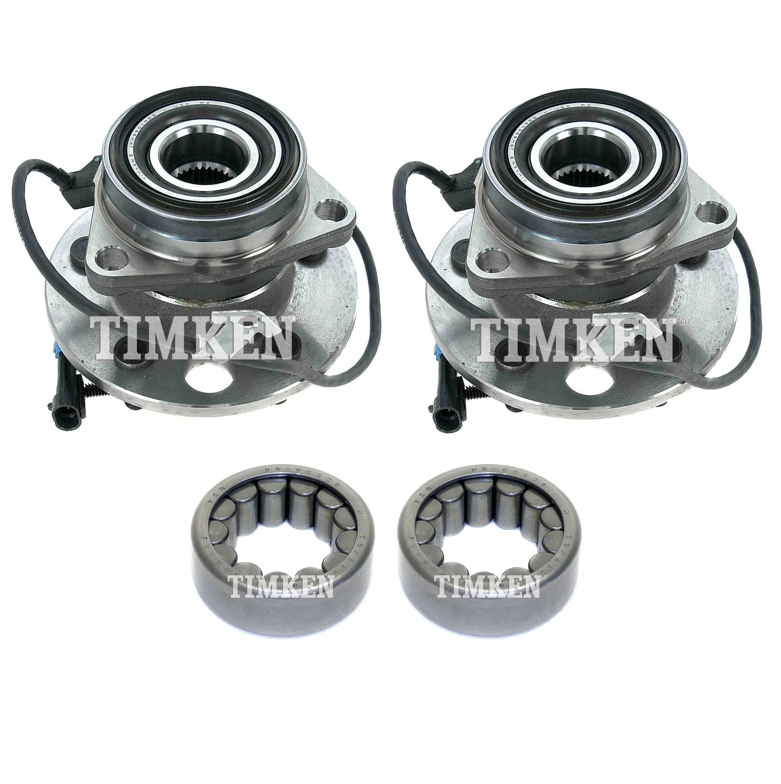 Front & Rear Wheel Bearings & Hubs Kit for Chevrolet GMC K1500 4WD (1996–1999)