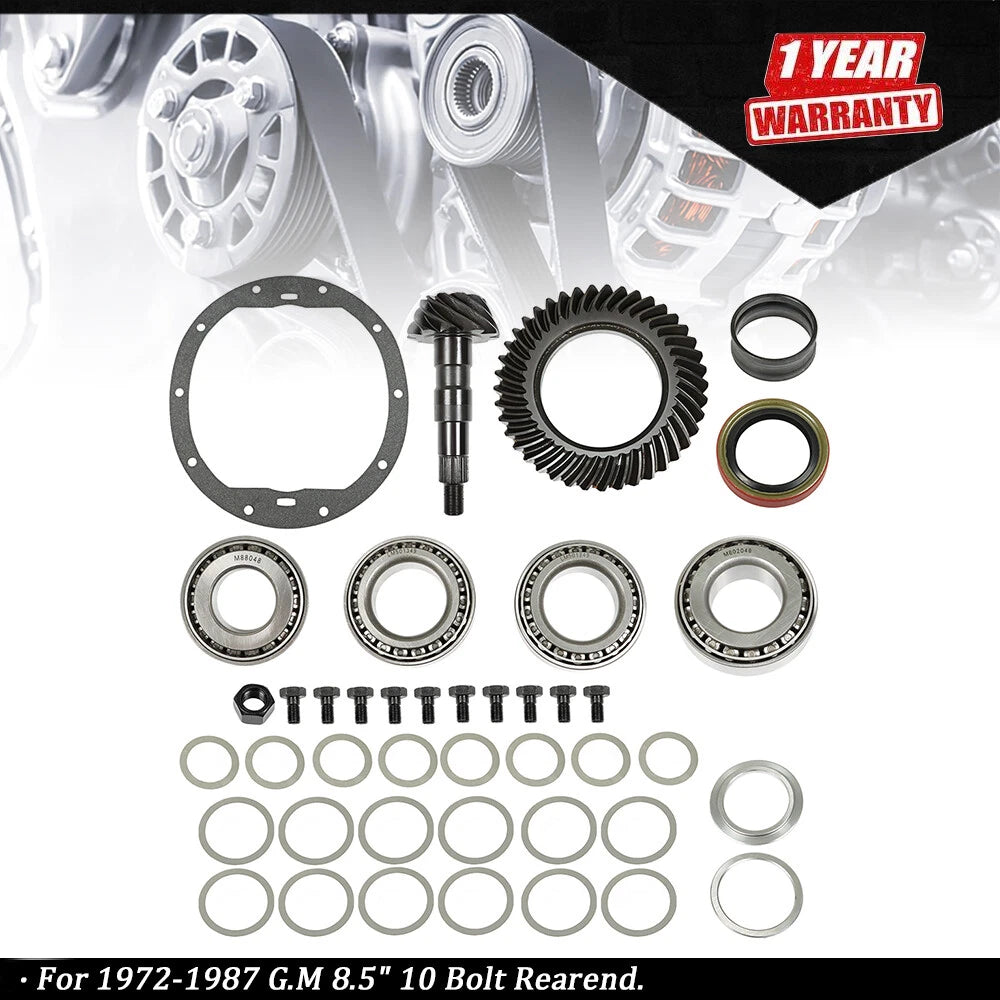 3.73 Ratio 10-Bolt Gear & Master Bearing Kit for Chevy GM