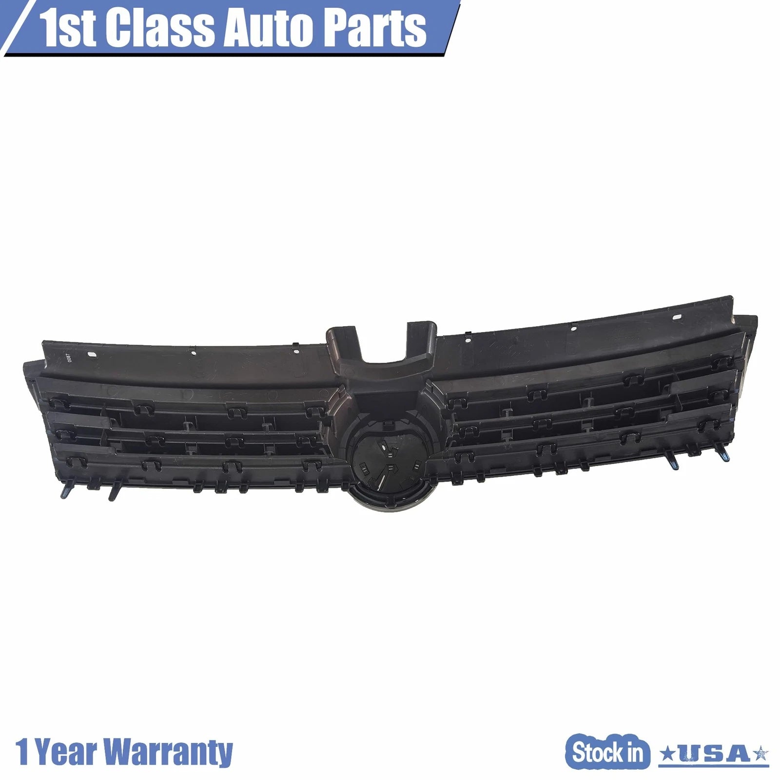 Front Grille for VW Golf/GTI (2015–2016) - Black with Glossy Trim