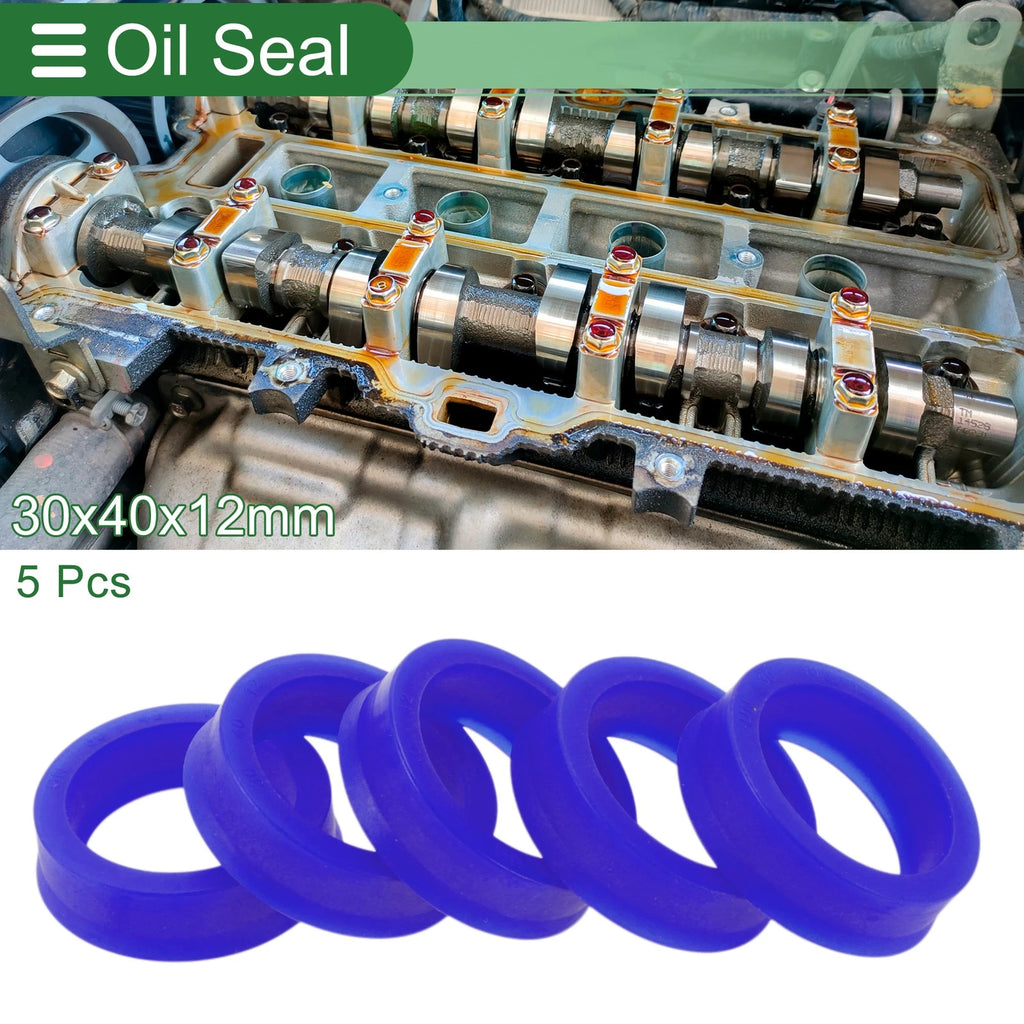 Set of 5 Oil Seal Rotary Shaft Seal 30x40x12mm High Pressure TPU
