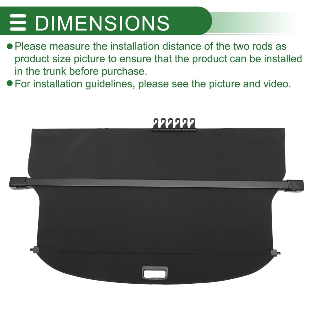 Retractable Cargo Cover for Ford Everest (2016–2021) Gloss Black
