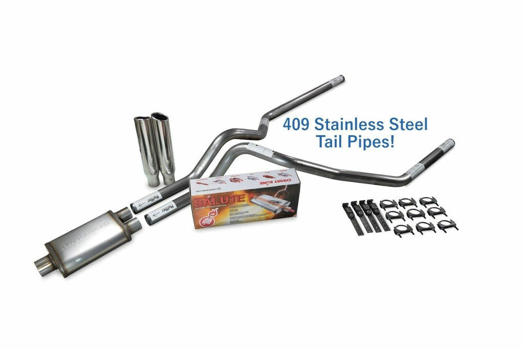 Dual Exhaust Kit for Chevy GMC 1500 (1988–1995) 2.5" Stainless Tips
