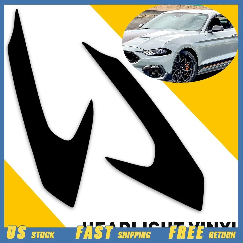 Precut Headlight Side Marker Tint Vinyl Film for Ford Mustang (2018–2021)