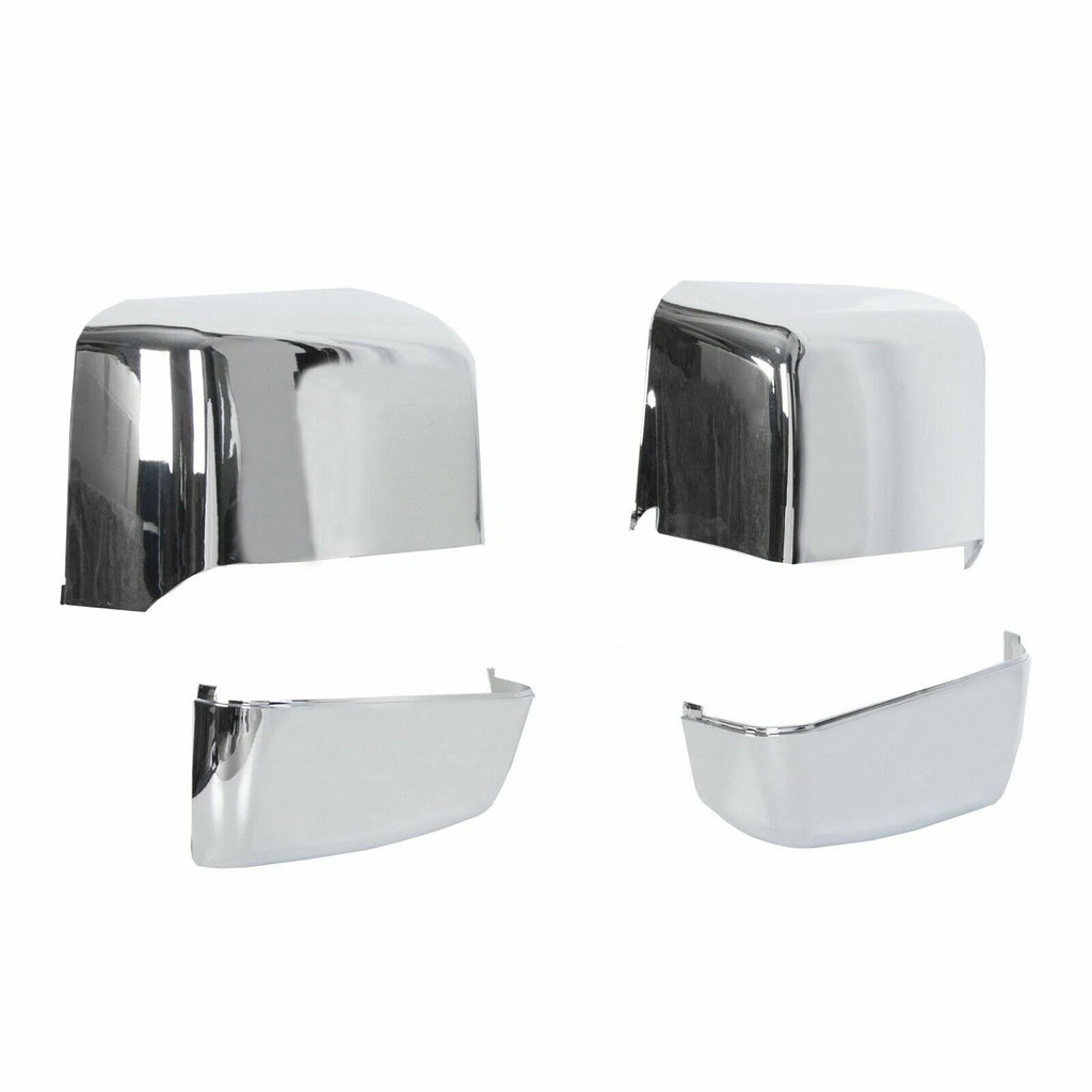 Set of 2 Chrome Tow Mirror Cap Covers for Chevy Silverado GMC Sierra (2014-2019)