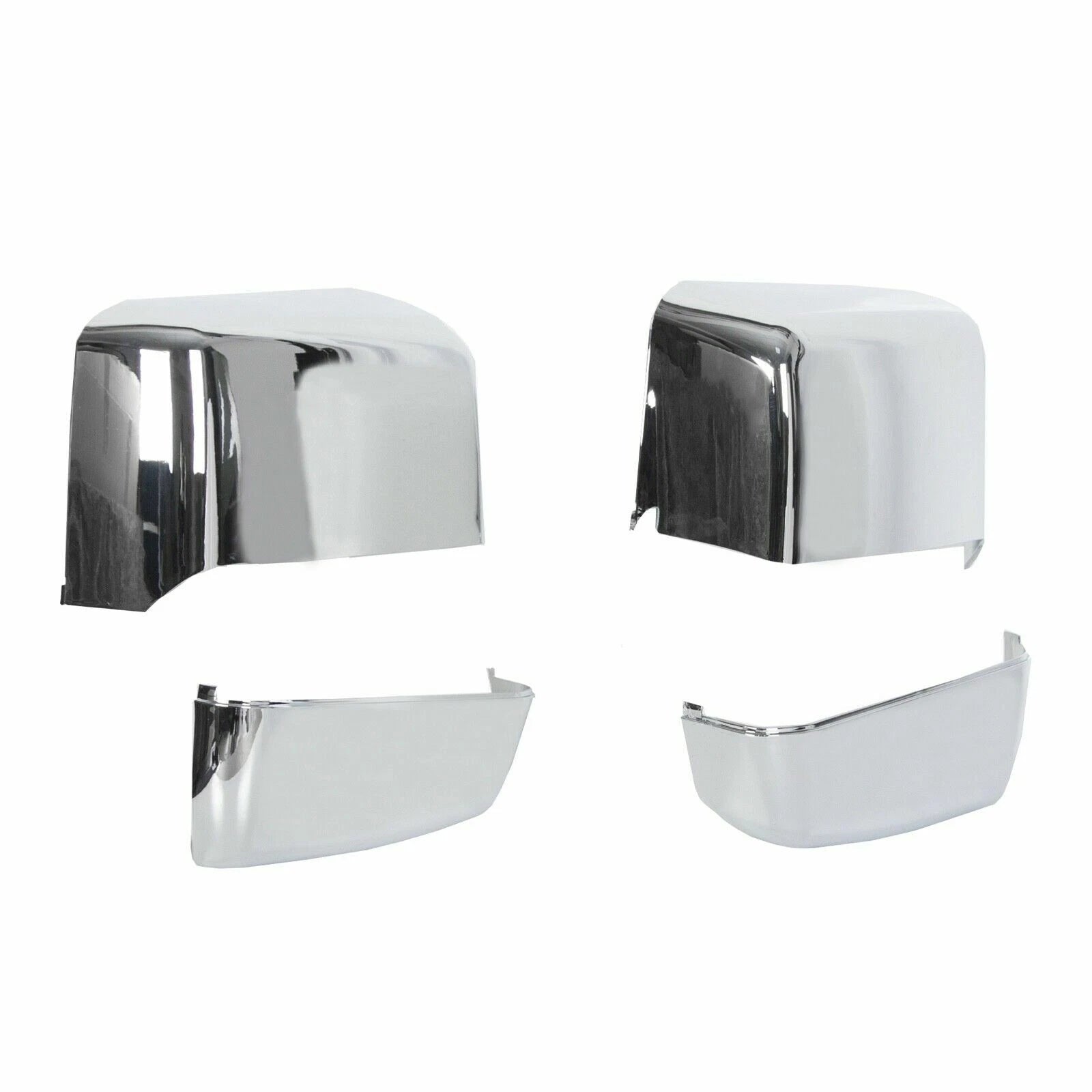 Set of 2 Chrome Tow Mirror Cap Covers for Chevy Silverado GMC Sierra (2014-2019)