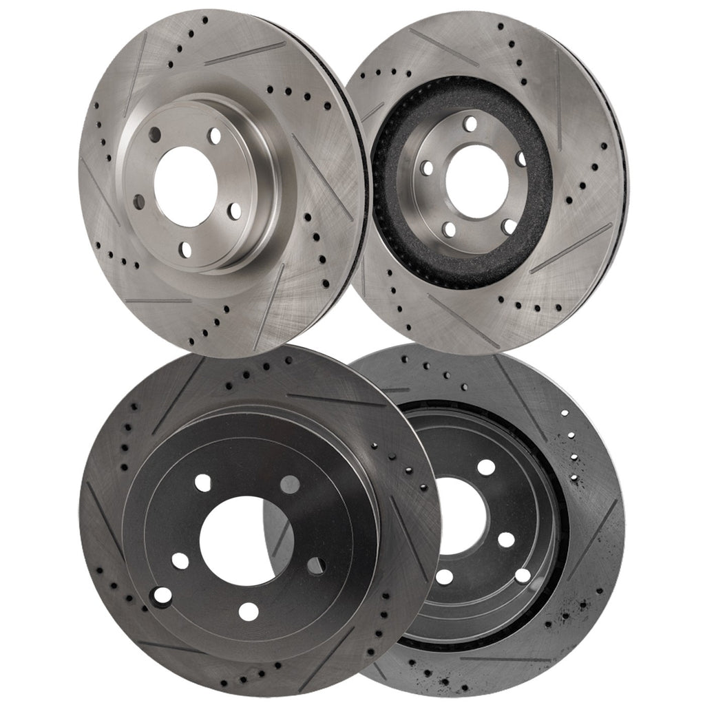 Front & Rear Brake Disc Rotors for Ford Edge, Lincoln MKX (2007–2010)