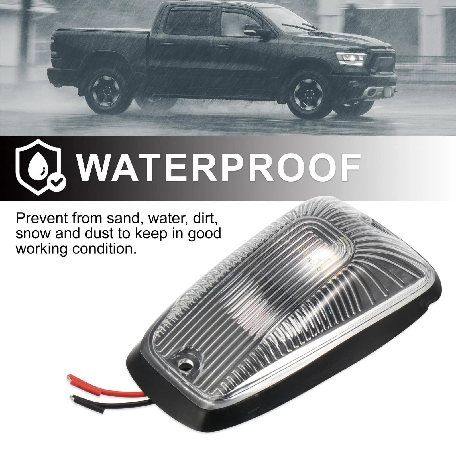 5pcs Clear Yellow Cab Marker Light Cover for Chevrolet K2500 (1998–2000)