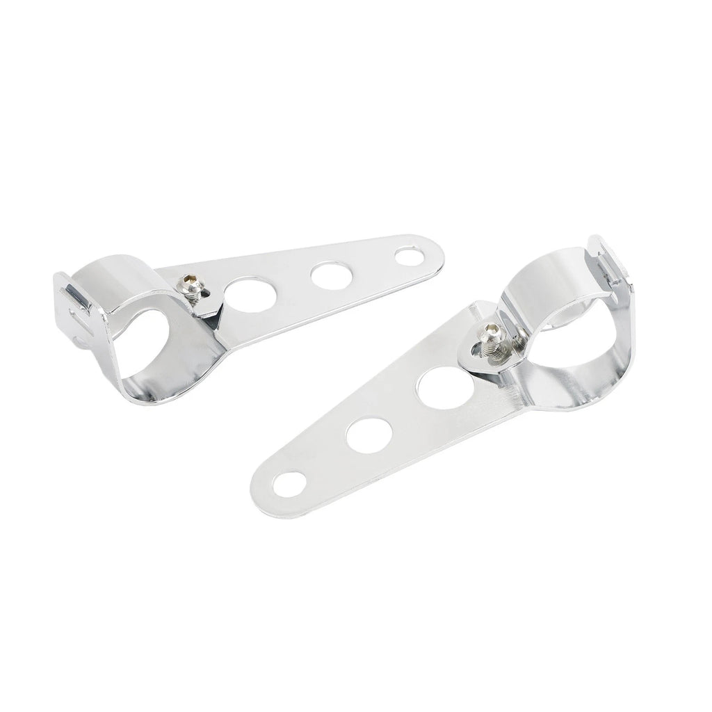 Fork Headlamp Holder Adapter for Motorcycle (34mm-42mm) Chrome