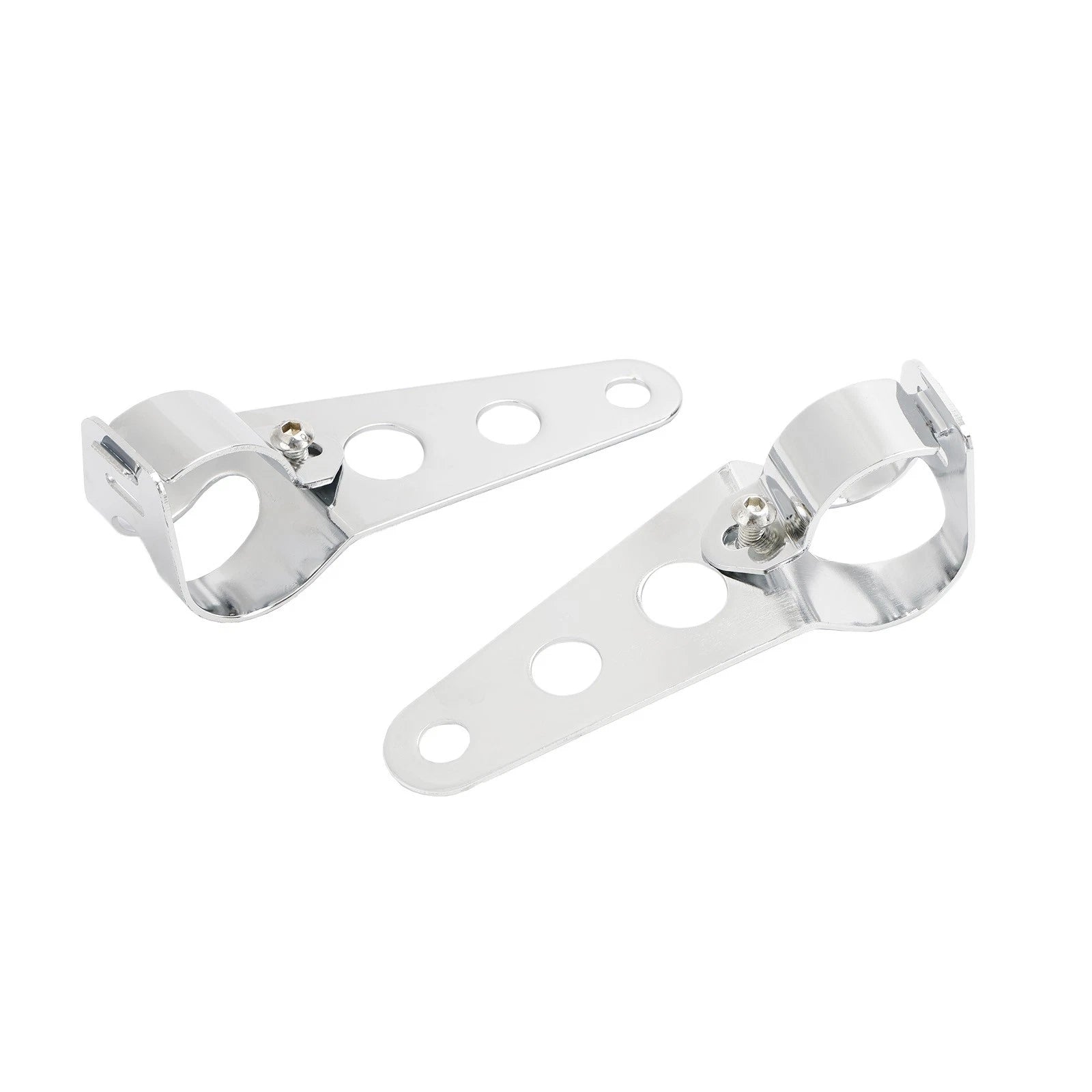 Fork Headlamp Holder Adapter for Motorcycle (34mm-42mm) Chrome