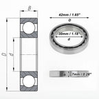 Deep Groove Ball Bearing P5 for Scooter Skateboard Wheel (30x42x7mm)