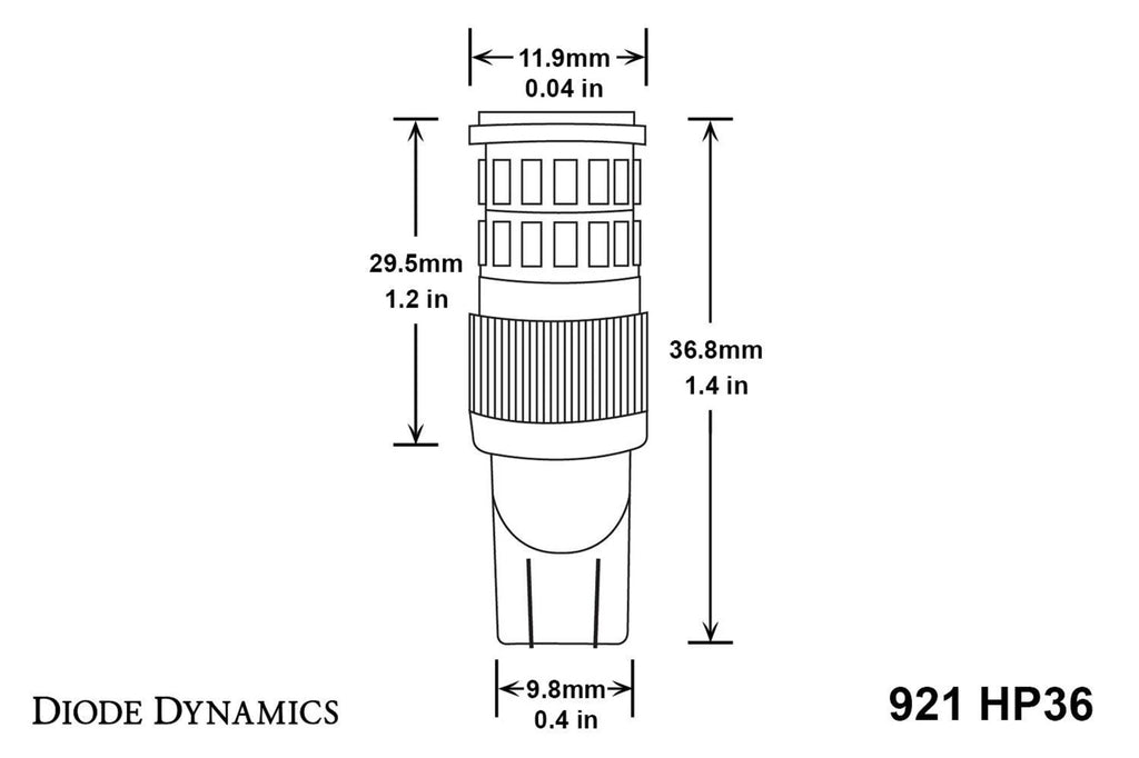 LED Reverse Backup Light Bulbs Cool White 6000K for Diode Dynamics HP36