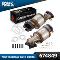 2PCS Front Direct Fit Catalytic Converter for Honda Accord V6 (2003–2007)