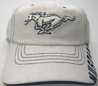 Ford Mustang Licensed Hat Cap White Black Pony Emblem for Ford Mustang (2005–2024)