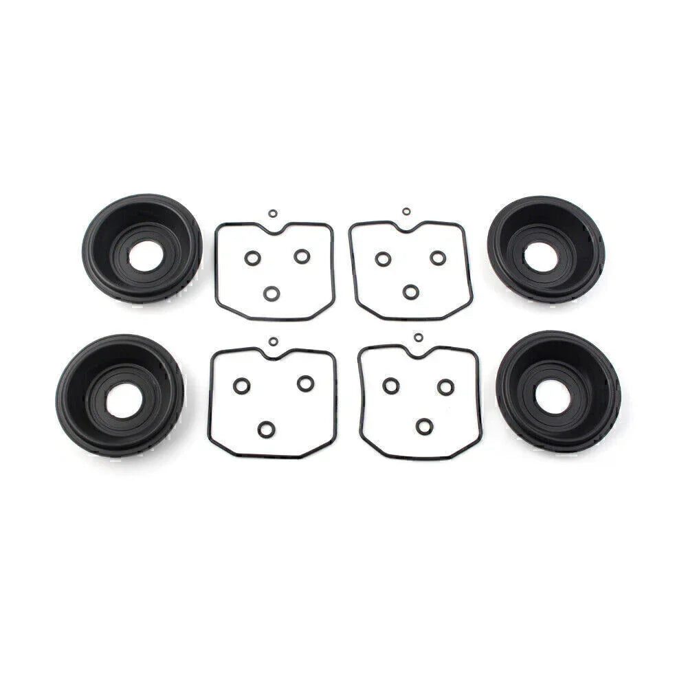 4 Sets Carburetor Rebuild Kit & Plunger Diaphragm for Kawasaki