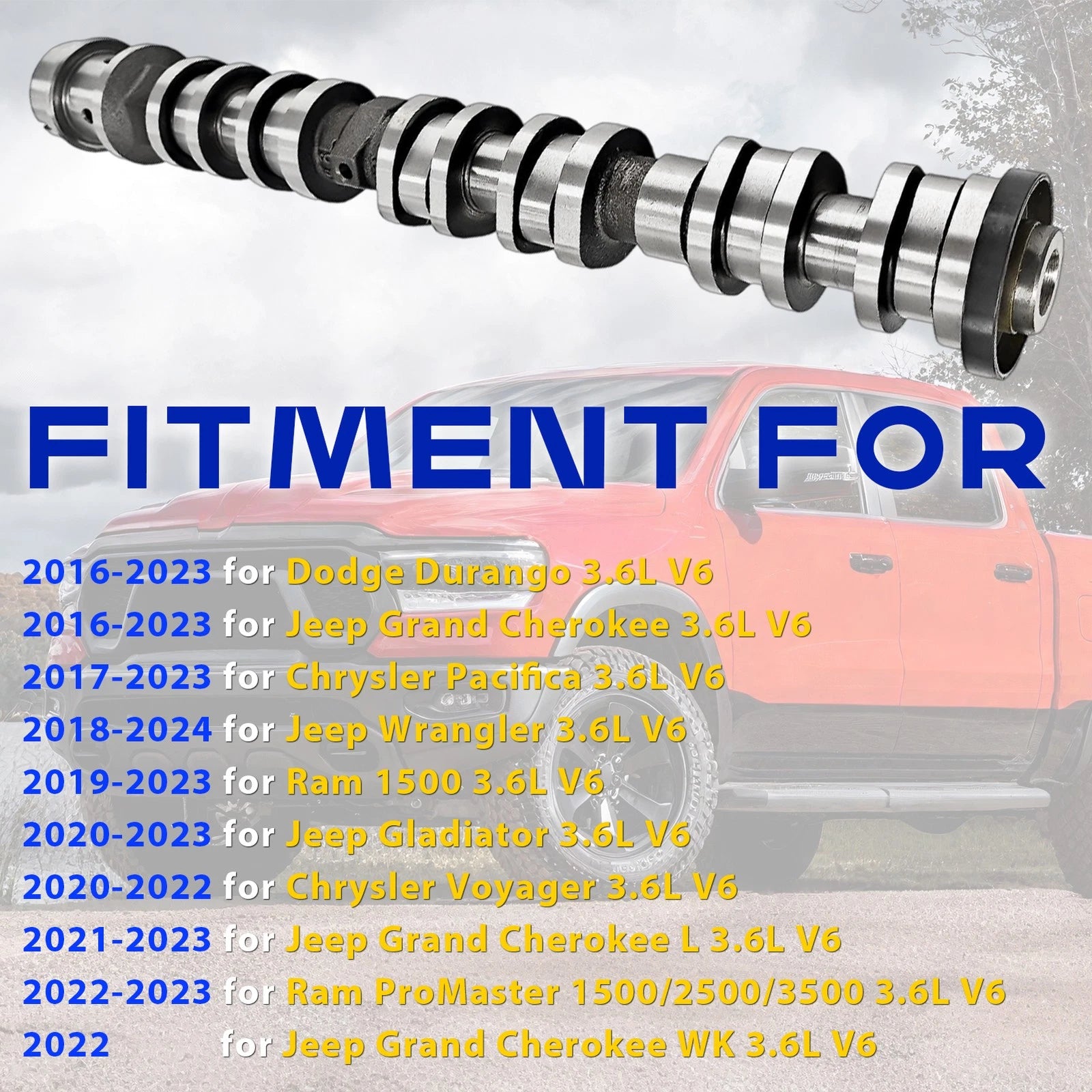 OEM Engine Intake Camshaft 5047913AD Right Side for Dodge Chrysler 300 Jeep (2011–2023)