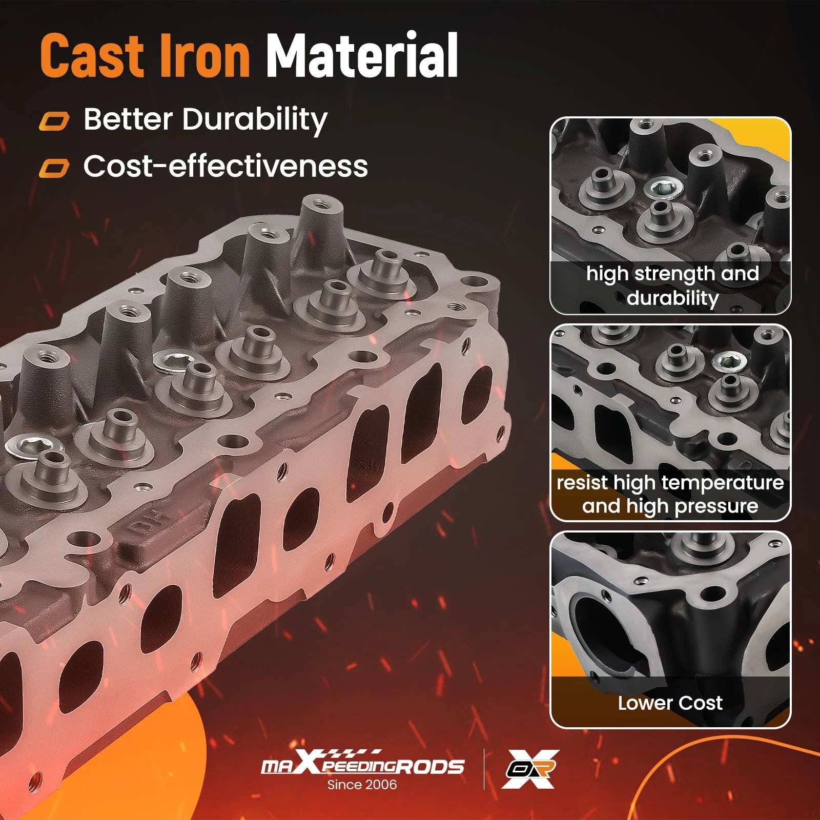 Cylinder Head for Jeep Grand Cherokee WJ Wrangler TJ 4.0L (1999–2006)