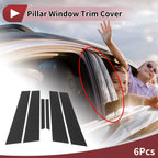 Door Pillar Window Trim for Ford Mercury Milan (2010–2012) Carbon Fiber Black